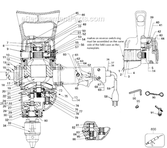 Part Location Diagram of 038769-00 DeWALT Detent Spring